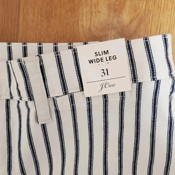 JCrew Slim wide-leg jean in stripe 31 - Picture 4 of 8